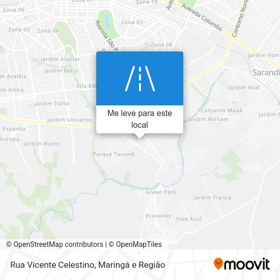 Rua Vicente Celestino mapa