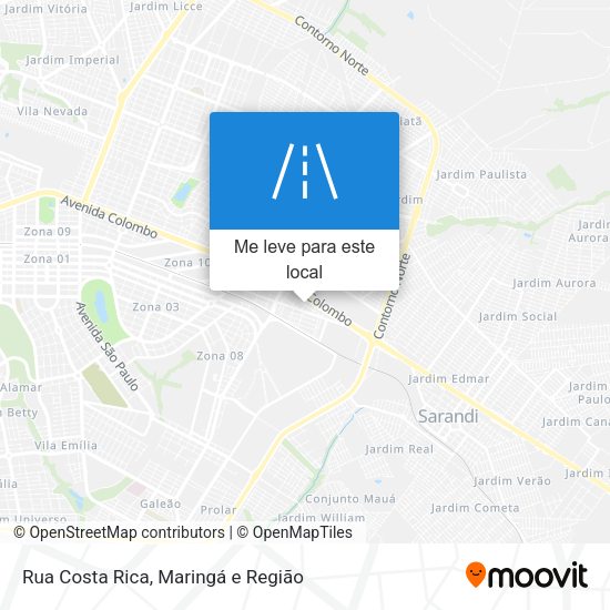 Rua Costa Rica mapa