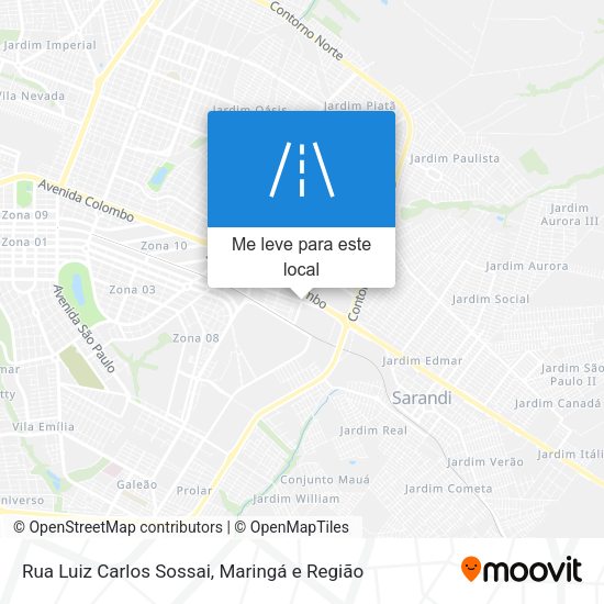 Rua Luiz Carlos Sossai mapa