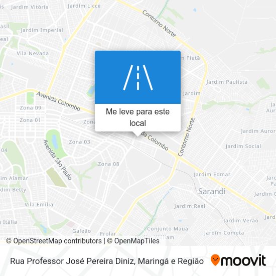 Rua Professor José Pereira Diniz mapa