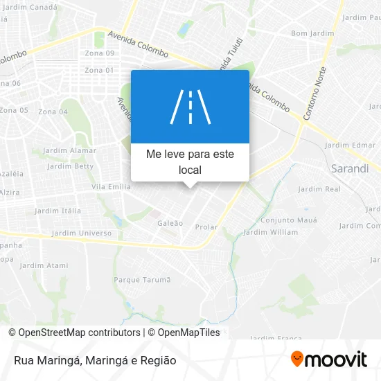 Rua Maringá mapa