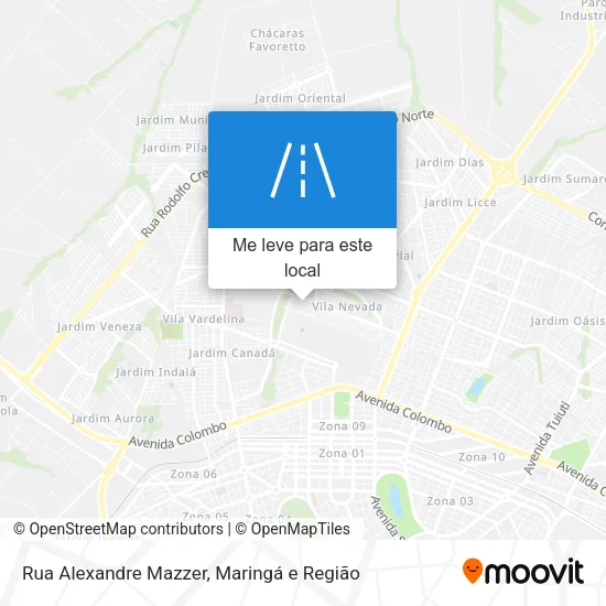 Rua Alexandre Mazzer mapa