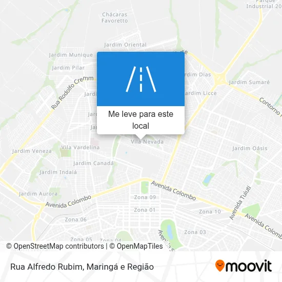 Rua Alfredo Rubim mapa