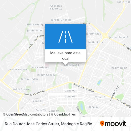 Rua Doutor José Carlos Struet mapa