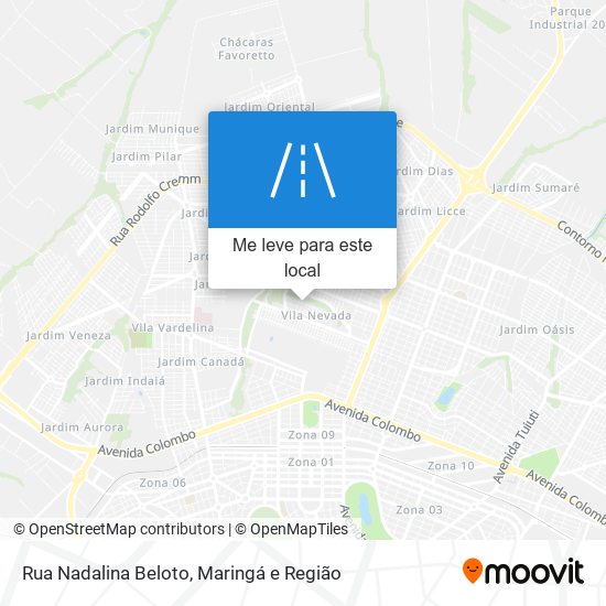 Rua Nadalina Beloto mapa