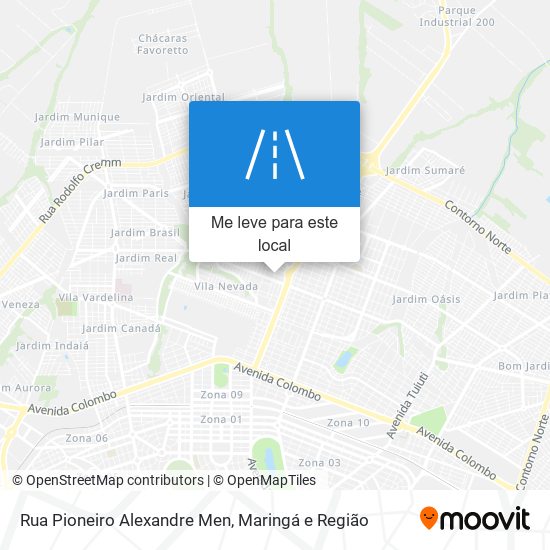 Rua Pioneiro Alexandre Men mapa