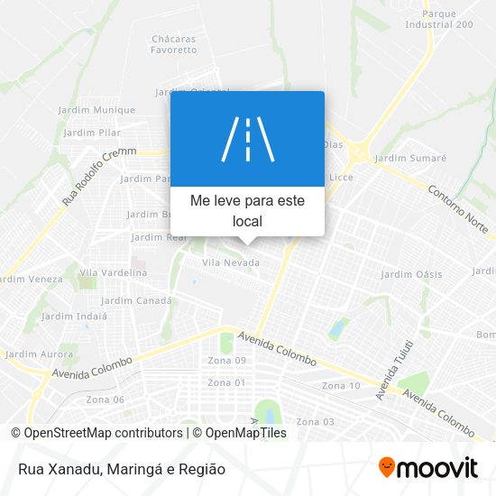 Rua Xanadu mapa