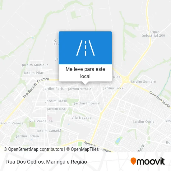 Rua Dos Cedros mapa