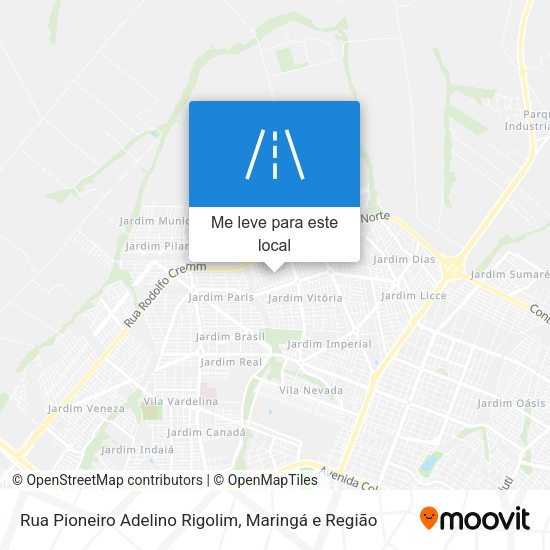 Rua Pioneiro Adelino Rigolim mapa
