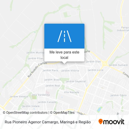 Rua Pioneiro Agenor Camargo mapa
