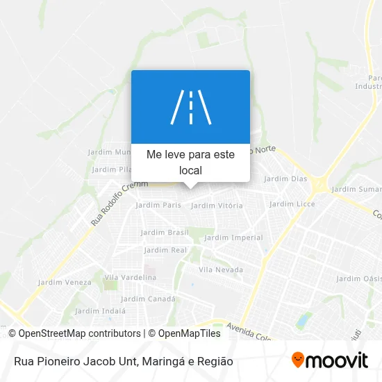 Rua Pioneiro Jacob Unt mapa