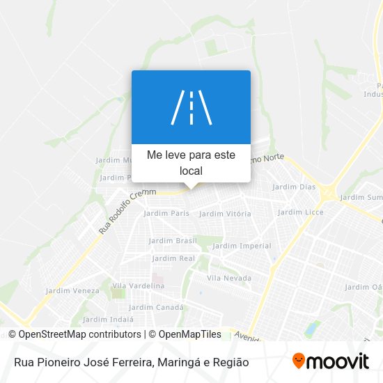 Rua Pioneiro José Ferreira mapa