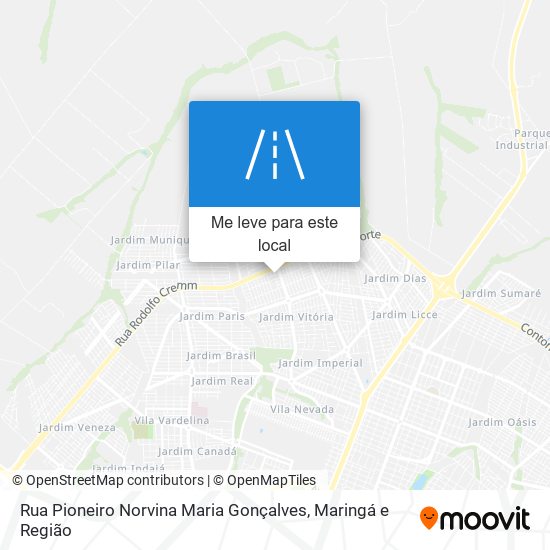 Rua Pioneiro Norvina Maria Gonçalves mapa