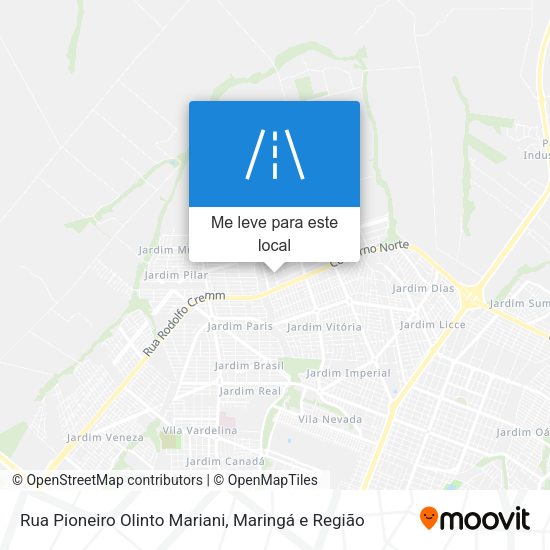 Rua Pioneiro Olinto Mariani mapa