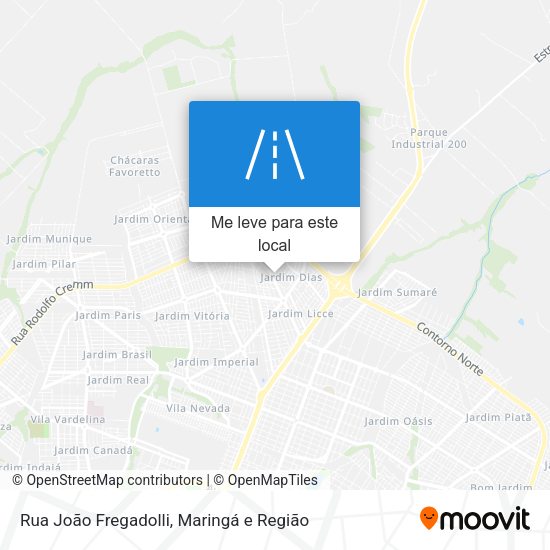 Rua João Fregadolli mapa