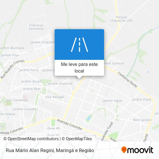 Rua Mário Alan Regini mapa