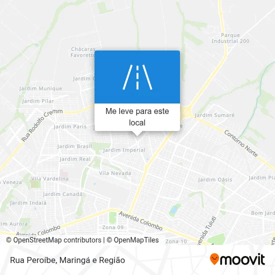 Rua Peroíbe mapa