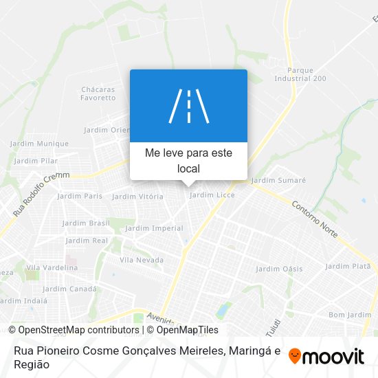 Rua Pioneiro Cosme Gonçalves Meireles mapa