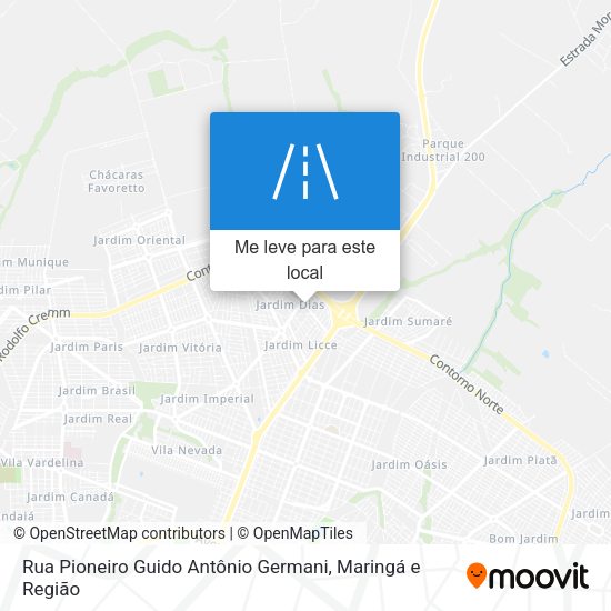 Rua Pioneiro Guido Antônio Germani mapa