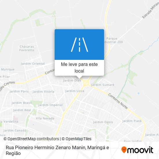 Rua Pioneiro Hermínio Zenaro Manin mapa