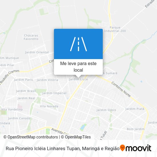 Rua Pioneiro Icléia Linhares Tupan mapa