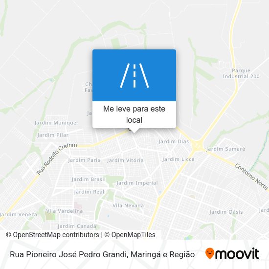 Rua Pioneiro José Pedro Grandi mapa