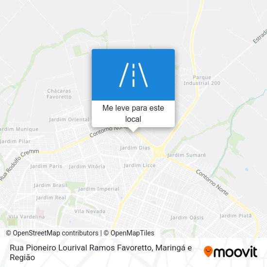 Rua Pioneiro Lourival Ramos Favoretto mapa