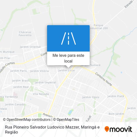 Rua Pioneiro Salvador Ludovico Mazzer mapa
