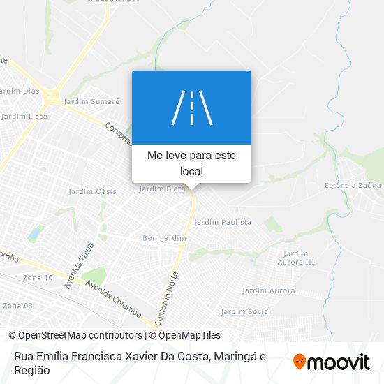 Rua Emília Francisca Xavier Da Costa mapa