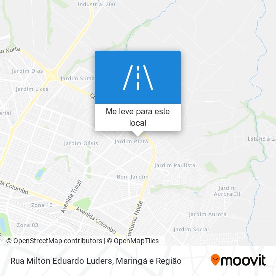 Rua Milton Eduardo Luders mapa