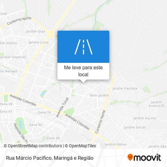 Rua Márcio Pacífico mapa