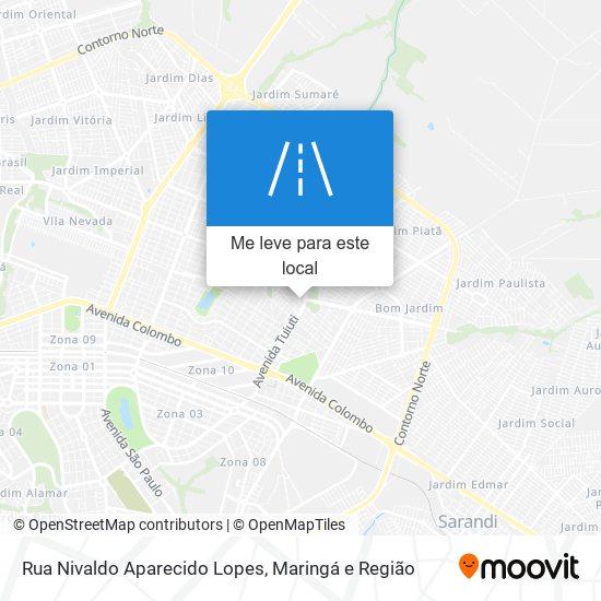 Rua Nivaldo Aparecido Lopes mapa