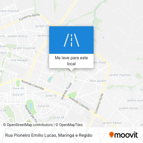 Rua Pioneiro Emílio Lucas mapa