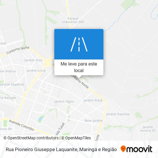 Rua Pioneiro Giuseppe Laquanite mapa