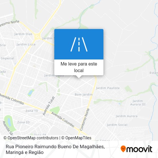 Rua Pioneiro Raimundo Bueno De Magalhães mapa