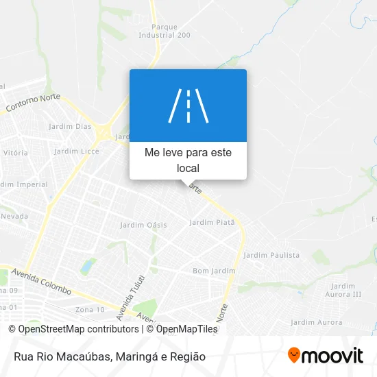 Rua Rio Macaúbas mapa