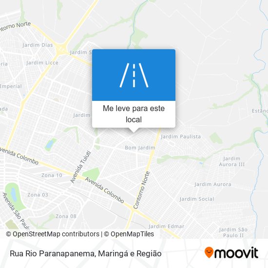 Rua Rio Paranapanema mapa