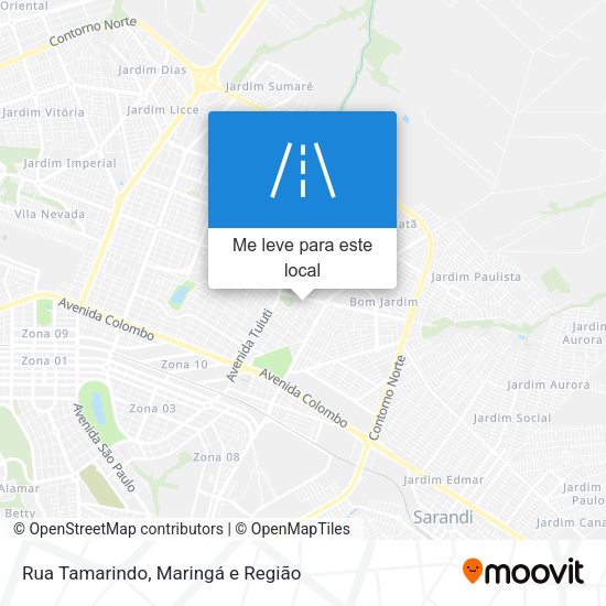 Rua Tamarindo mapa