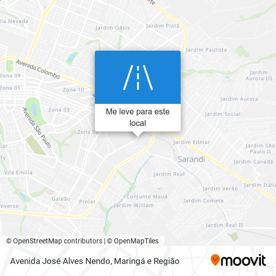 Avenida José Alves Nendo mapa