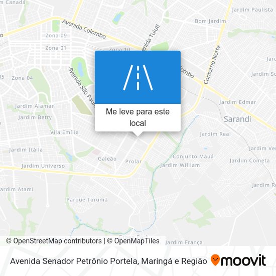 Avenida Senador Petrônio Portela mapa