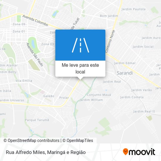 Rua Alfredo Miles mapa