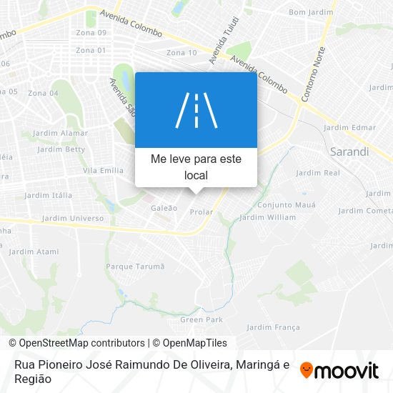 Rua Pioneiro José Raimundo De Oliveira mapa