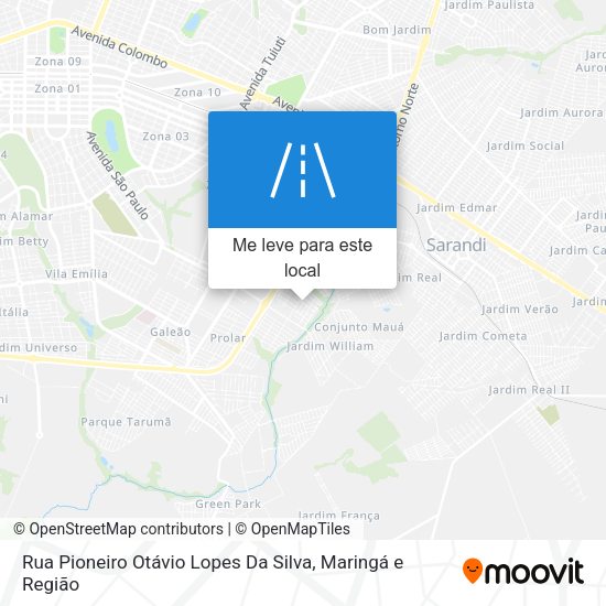 Rua Pioneiro Otávio Lopes Da Silva mapa