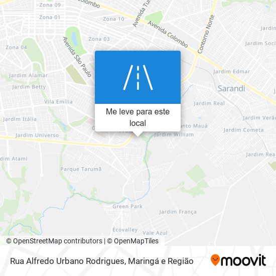 Rua Alfredo Urbano Rodrigues mapa