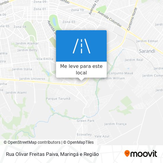 Rua Olivar Freitas Paiva mapa