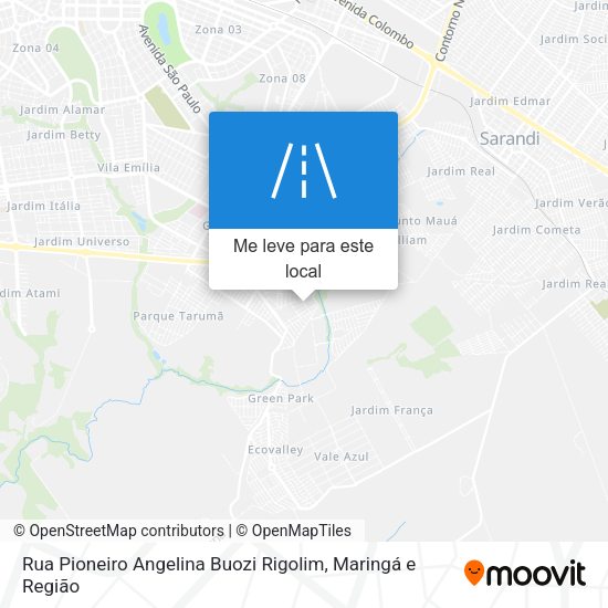 Rua Pioneiro Angelina Buozi Rigolim mapa