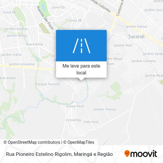 Rua Pioneiro Estelino Rigolim mapa