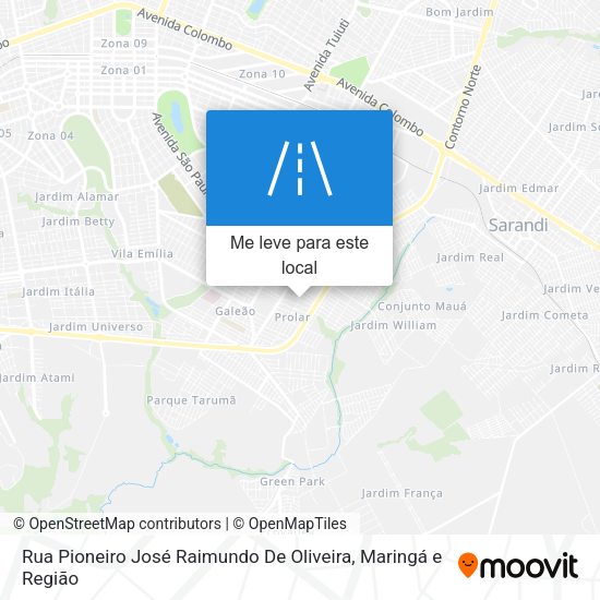 Rua Pioneiro José Raimundo De Oliveira mapa