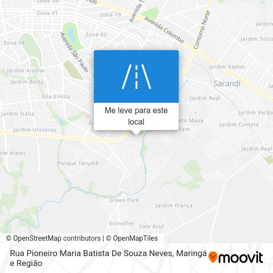 Rua Pioneiro Maria Batista De Souza Neves mapa