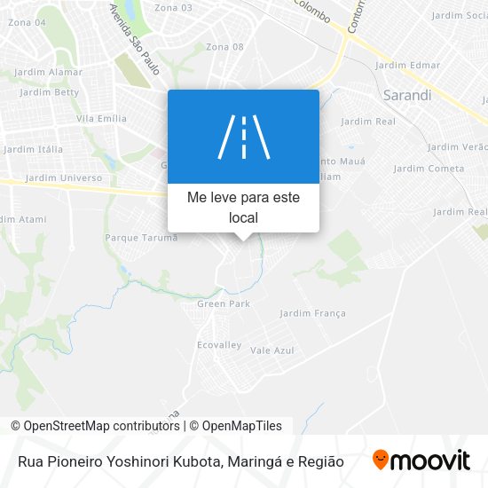 Rua Pioneiro Yoshinori Kubota mapa